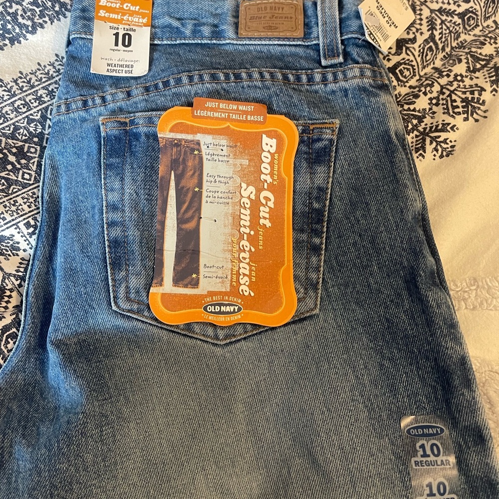 BNWT Vintage!  Late 90's Old Navy Women's  Boot Cut Jeans- Sz 10